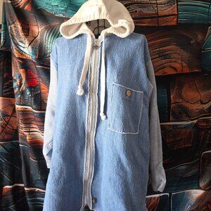 Roxy Women's Blue and White Light Jacket in Large (W332)